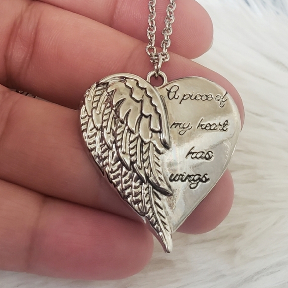 Jewelry - Angel Wings Heart Necklace